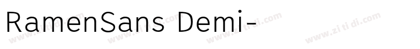 RamenSans Demi字体转换